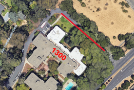 Aerial map of Oak Creek Apartments construction area